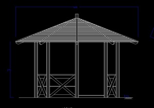 园林八角休息亭设计CAD施工图