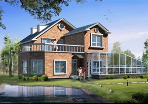 两层瓦面乡村住宅建筑设计CAD方案图