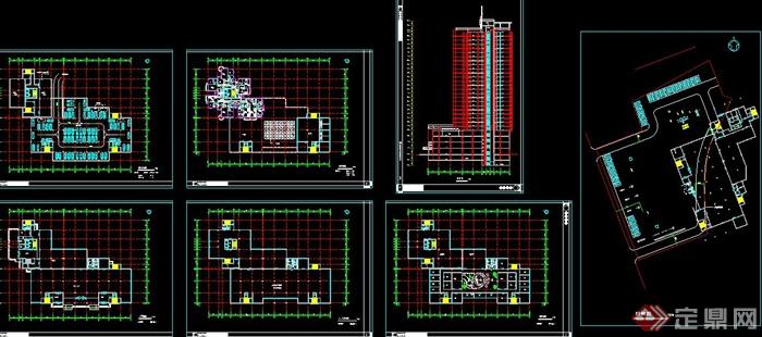 现代某高层住宅建筑设计CAD方案图(3)