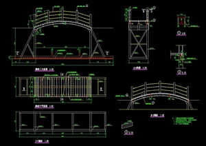 木拱桥设计CAD施工图