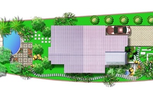 别墅花园环境规划设计JPG彩平图