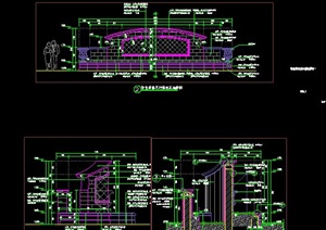 特色景墙及种植池设计CAD施工图