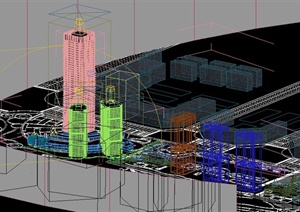 现代某城市高层综合办公建筑设计3DMAX模型