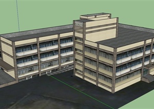 某体育大楼建筑设计SU(草图大师)模型