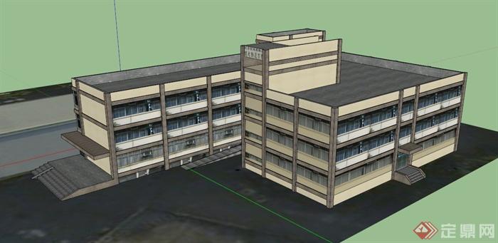 某体育大楼建筑设计SU模型(1)