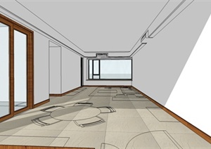 某住宅室内空间布置设计SU(草图大师)模型