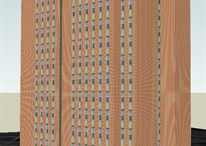 现代高层写字楼办公楼建筑设计SU(草图大师)模型