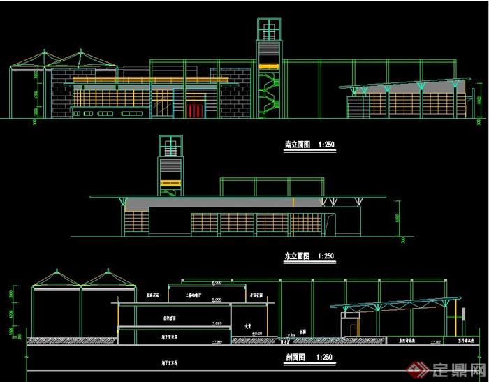 会所建筑设计CAD方案图(1)