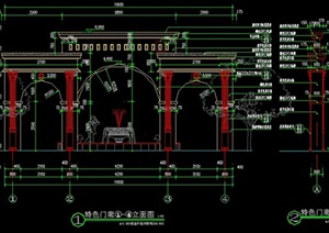 某特色门廊设计CAD施工图
