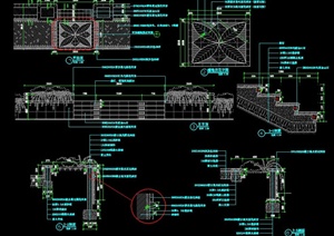 台阶花池组合设计CAD施工图