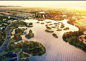 现代某国际生态湿地旅游度假区规划设计JPG文本