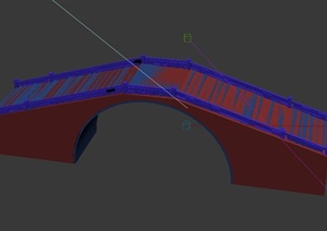 中式单孔拱桥设计MAX模型
