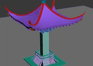 古中式单亭设计3DMAX模型