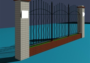 现代围栏设计3DMAX模型