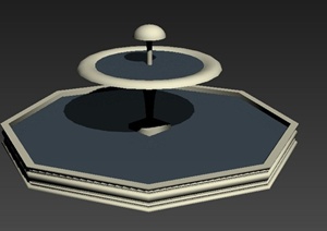 喷泉跌水台设计3DMAX模型