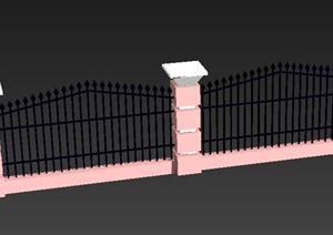 现代简约围墙设计3DMAX模型