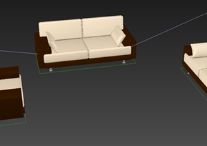 单座和双座沙发设计3DMAX模型