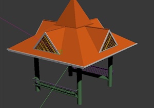 独特亭子设计3DMAX模型