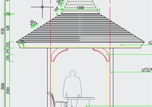 园林四角亭设计CAD施工图