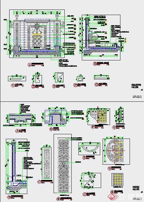园林景观水体景观设计CAD施工图(4)