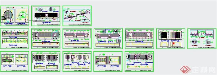 现代某休闲中心桑拿会所室内设计CAD施工图(3)