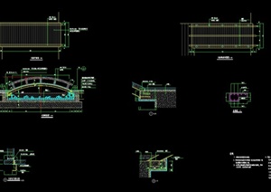 戏水木桥设计CAD施工图