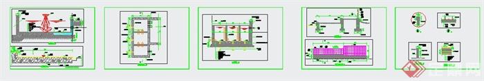 园林水池景观设计CAD施工图(2)