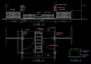 现代大门设计CAD施工图