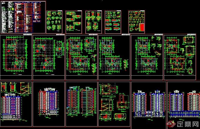 现代某高层商住房建筑设计CAD方案图(2)
