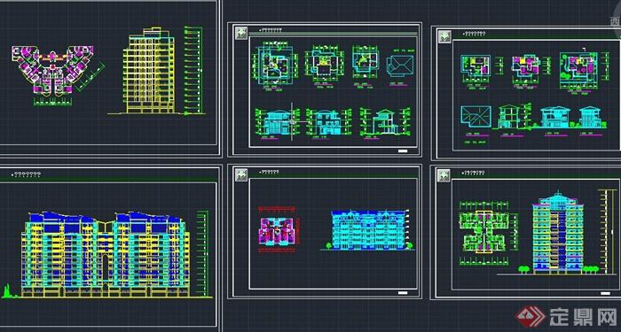 多款住宅建筑设计CAD方案图(4)