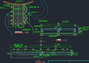 园路景观木桥设计CAD施工图
