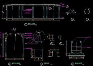 现代弧顶长廊设计CAD施工图