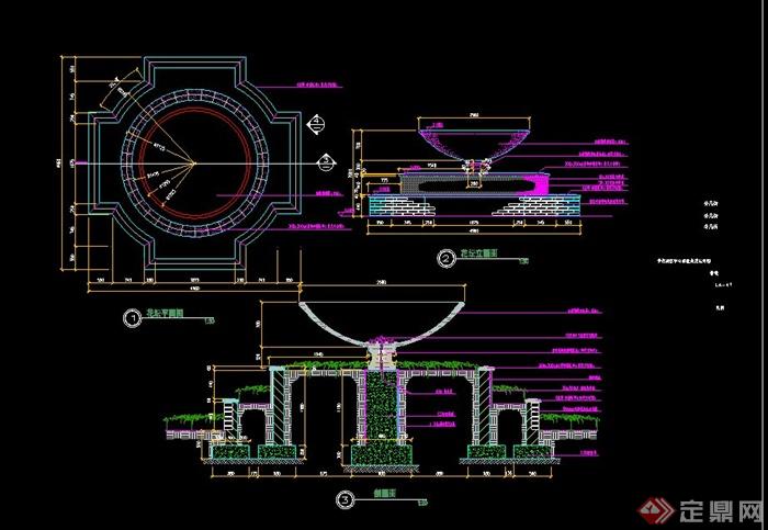 花坛花池花钵种植池花坛花池花池花坛层叠式花坛设计cad详图,包含了