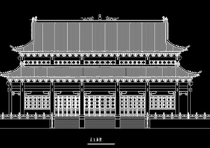 中式重檐殿堂建筑设计CAD施工图