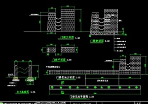 门楼花池设计CAD施工图