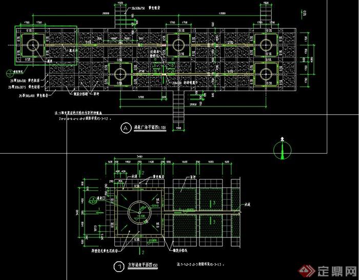 涌泉池设计CAD施工图(1)