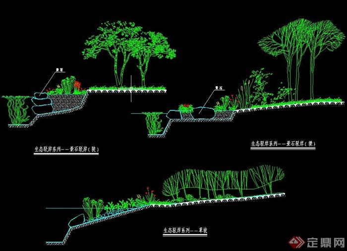 园林生态驳岸设计CAD方案图(1)
