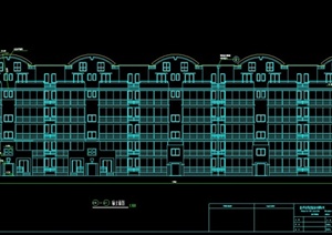 某六层联排教学楼建筑设计CAD方案图