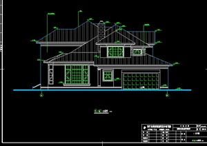 二层E型别墅建筑设计方案图