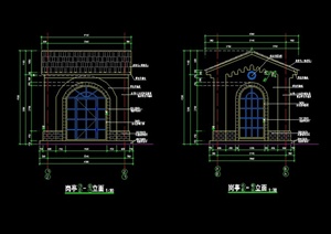 新中式岗亭设计CAD施工图