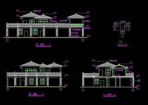 双层茶楼建筑设计CAD施工图