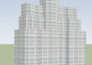 欧式威廉斯堡储蓄银行建筑设计SU(草图大师)模型