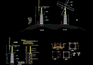 风车小品设计CAD施工图