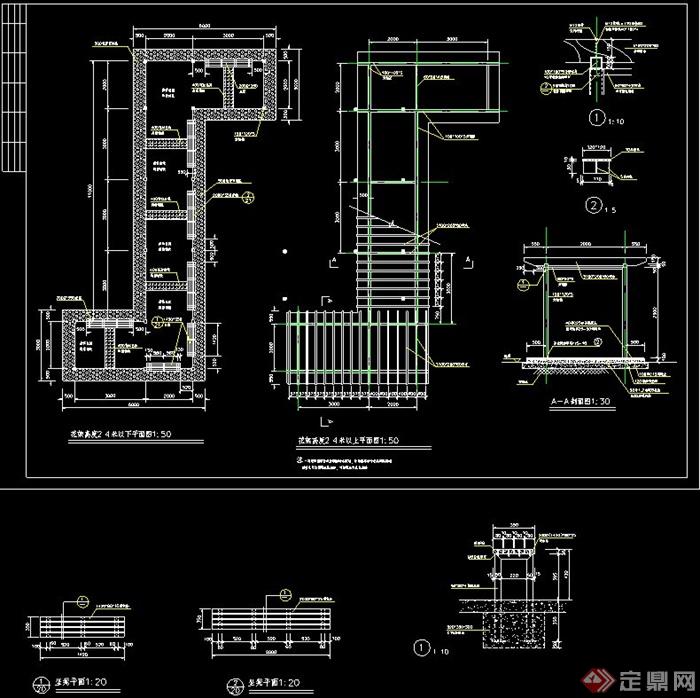 Z形花架设计CAD施工图(1)