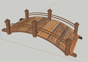 小木拱桥设计SU(草图大师)模型