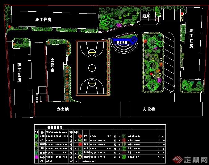 现代风格办公楼前景观方案及效果图(4)