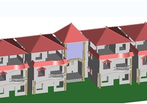 兄弟型小农家住宅建筑设计方案（含模型图片）