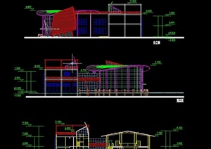 现代某两层会所建筑设计CAD方案图