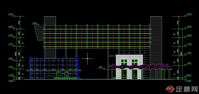 某现代五层会所建筑设计CAD方案图(1)