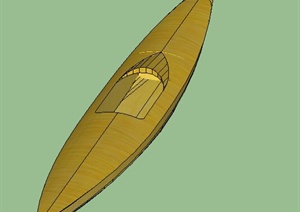 某单人船设计SU(草图大师)模型